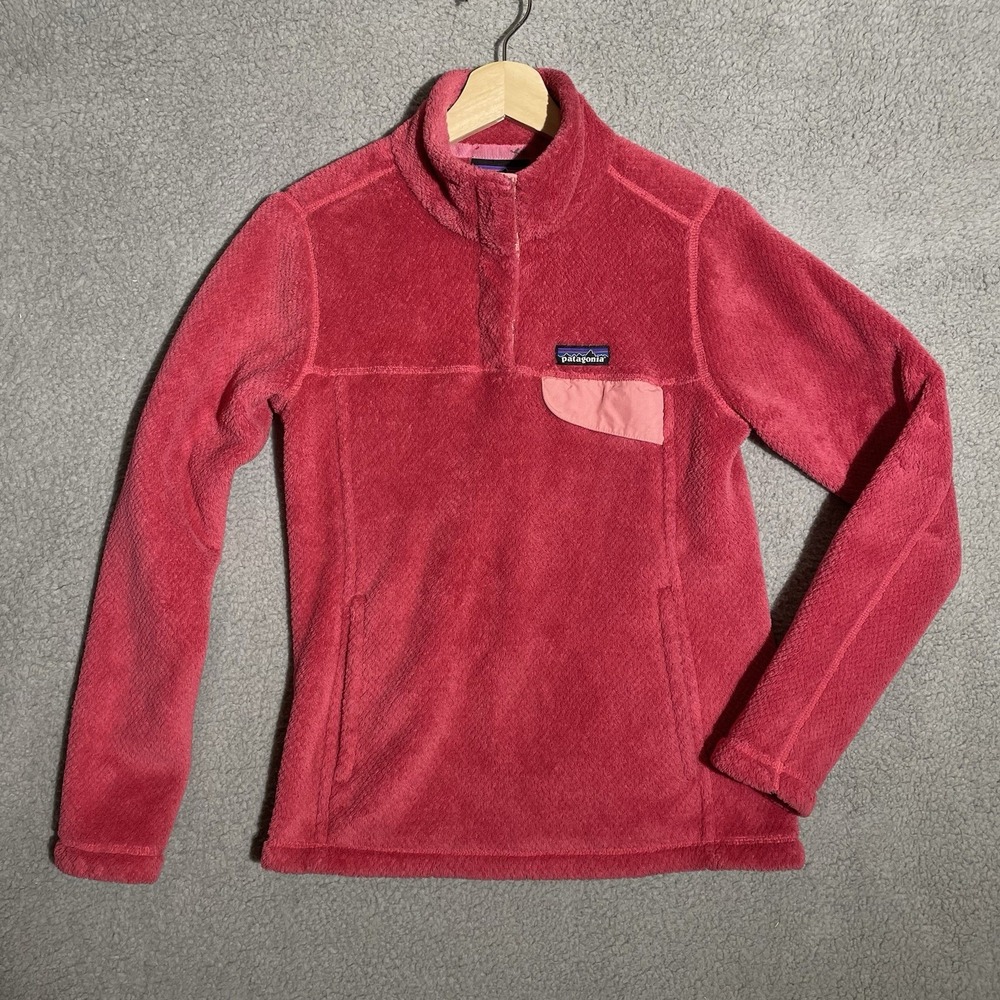 Patagonia Re-Tool Snap-T Vibrant Pink Fleece Pullover Jacket Woman size Small